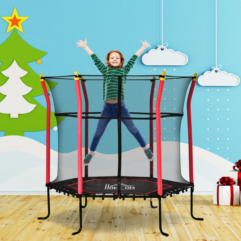 Toddler trampoline with safety net on sale